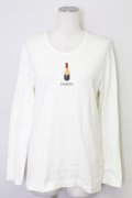 INGEBORG / 口紅カットソー M アイボリー T-25-08-21-002-LO-TO-SA-ZT