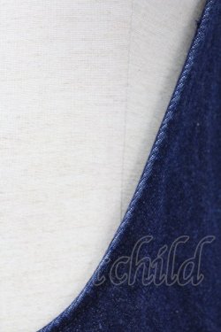 画像6: KANEKO ISAO / 裾ロゴ刺繍デニムジャンパースカート  青デニム T-25-08-21-012-EL-OP-SA-ZI