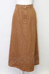 KANEKO ISAO / 後ろロゴワッペンポケットスカート  ブラウン T-25-08-21-014-EL-SK-SA-ZT
