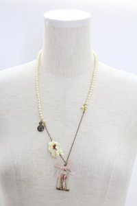 metamorphose / フラワーモチーフパールネックレス  アイボリー T-25-08-21-015-ME-AC-SA-ZT