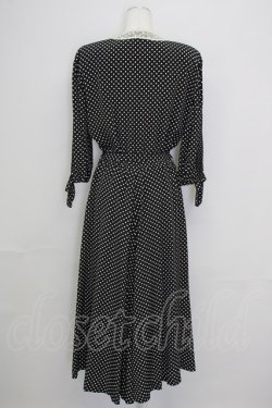 画像2: INGEBORG / レース襟重ねドットワンピース  黒Ｘ白 T-25-08-24-023-LO-OP-SA-ZT