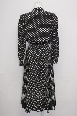 画像2: INGEBORG / ドット長袖ワンピース  黒Ｘアイボリー T-25-08-24-024-LO-OP-SA-ZT