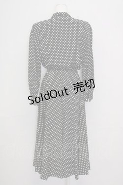 画像2: INGEBORG / ドット長袖ワンピース  黒Ｘアイボリー T-25-08-24-024-LO-OP-SA-ZI