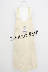 PINK HOUSE / セーラーくまさん刺繍ジャンパースカート  イエロー T-25-08-24-027-LO-OP-SA-ZT