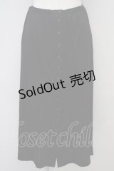 KANEKO ISAO / 前開きペンシルスカート  ブラック T-25-08-24-029-EL-SK-SA-ZI