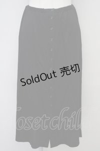 KANEKO ISAO / 前開きペンシルスカート  ブラック T-25-08-24-029-EL-SK-SA-ZI