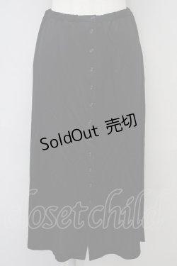 画像1: KANEKO ISAO / 前開きペンシルスカート  ブラック T-25-08-24-029-EL-SK-SA-ZI