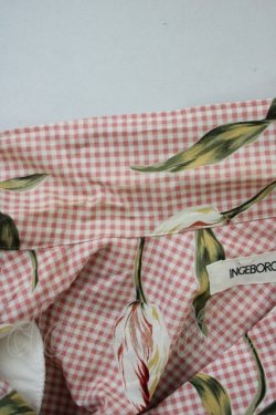画像5: INGEBORG / チューリップギンガムチェック半袖ブラウス  ピンク T-25-08-24-004-LO-BL-SA-ZI
