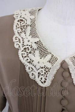 画像3: INGEBORG / レース襟半袖ワンピース  ベージュ T-25-08-24-014-LO-OP-SA-ZI