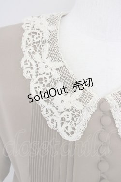 画像3: INGEBORG / レース襟半袖ワンピース  ベージュ T-25-08-24-014-LO-OP-SA-ZI