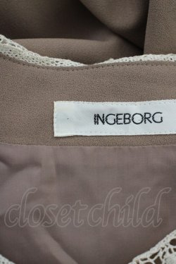 画像6: INGEBORG / レース襟半袖ワンピース  ベージュ T-25-08-24-014-LO-OP-SA-ZI