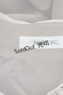 画像6: INGEBORG / レース襟半袖ワンピース  ベージュ T-25-08-24-014-LO-OP-SA-ZI