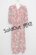 INGEBORG / 桜プリントワンピース  赤 T-25-08-24-015-LO-OP-SA-ZT003