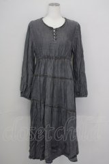 Ph Blue / デニム地ワンピース  グレー T-25-08-24-016-LO-OP-SA-ZI