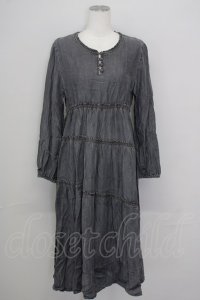 Ph Blue / デニム地ワンピース  グレー T-25-08-24-016-LO-OP-SA-ZI