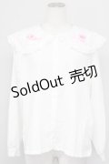 ACDC RAG / ホイップネコブラウス  白Ｘピンク T-25-08-25-001-PU-BL-SA-ZI