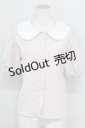 DearMyLoveRose / ローズ刺繍丸襟ブラウス M ピンク T-25-08-25-004-EL-BL-SA-ZI