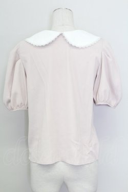 画像2: DearMyLoveRose / ローズ刺繍丸襟ブラウス M ピンク T-25-08-25-004-EL-BL-SA-ZT