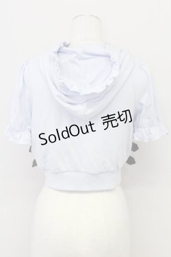 画像2: Ank Rouge / ロゴ刺しゅうキラキラショートパーカー  サックス T-25-08-25-005-CA-TO-SA-ZI