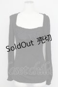 OZZ ANGELO / ラメ入り長袖トップス  ブラック T-25-08-25-006-OO-TO-SA-ZI
