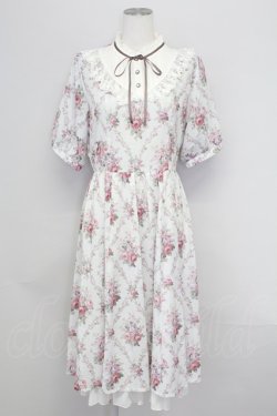 画像1: axes femme / アイビーローズ柄ワンピース  アイボリー T-25-08-25-010-AX-OP-SA-ZT