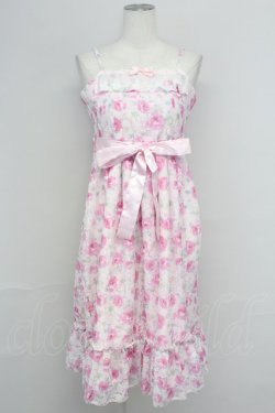 画像1: Pina sweetcollection / フラワーガーデンジャンパースカート  ピンク T-25-08-25-012-LO-OP-SA-ZT