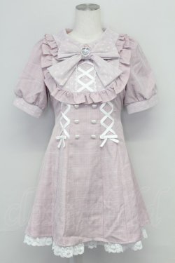 画像1: DearMyLove / ハートドットヨークレースアップワンピース M ピンク T-25-08-25-014-EL-OP-SA-ZT