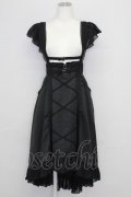 MR corset / THREE BUCKLE SKIRT  黒 T-25-08-25-018-PU-SK-SA-ZT