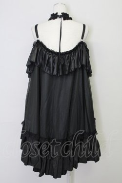 画像2: MR corset / H&A DOUBLE NECK LACE MINI TUNIC DRESS  黒 T-25-08-25-020-PU-OP-SA-ZT