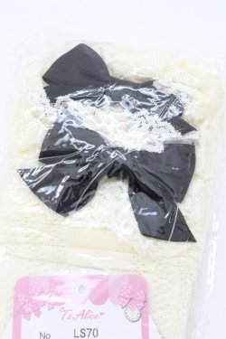 画像4: To Alice / ヴィンテージドールソックス  アイボリーＸ黒 T-25-08-27-019-LO-ZA-SA-ZT