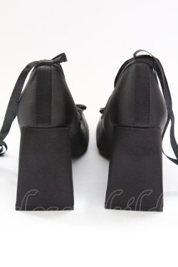 画像3: BerryQ / 乙女のメヌエット サテンヒールパンプス 37 ブラック T-25-08-27-020-LO-SH-SA-ZI