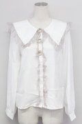MA*RS / セーラー襟パールビジューボタンブラウス  白Ｘピンク T-25-08-27-003-EL-BL-SA-ZT