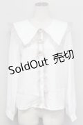 MA*RS / セーラー襟パールビジューボタンブラウス  白Ｘピンク T-25-08-27-003-EL-BL-SA-ZI