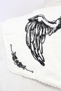 画像3: Amavel / クロス刺繍スクエア襟ブラウス  白Ｘ黒 T-25-08-27-001-CA-BL-SA-ZT