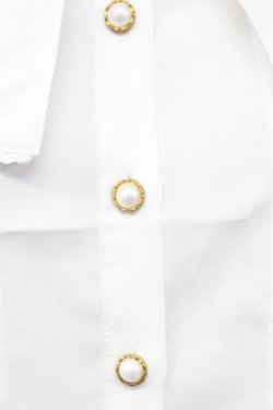 画像4: Amavel / クロス刺繍スクエア襟ブラウス  白Ｘ黒 T-25-08-27-001-CA-BL-SA-ZT