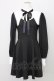 画像1: DARK IN LOVE / Gothic lolita black and white bow neck dress  黒Ｘ白 T-25-08-27-009-PU-OP-SA-ZT (1)