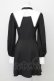 画像2: DARK IN LOVE / Gothic lolita black and white bow neck dress  黒Ｘ白 T-25-08-27-009-PU-OP-SA-ZT (2)