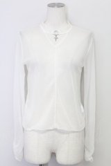 axes femme POETIQUE / チョーカーデザインシアープルオーバー M ホワイト T-25-08-27-002-AX-TO-SA-ZI