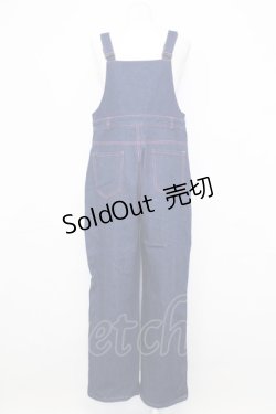 画像2: To Alice / リボン&刺繍デニムオーバーオール  青デニムＸピンク T-25-08-27-013-LO-OP-SA-ZT