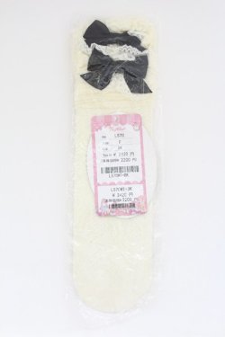 画像1: To Alice / ヴィンテージドールソックス  アイボリーＸ黒 T-25-08-27-019-LO-ZA-SA-ZT