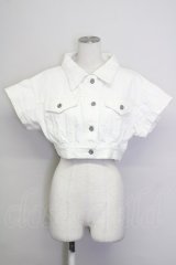 Melt the lady / 半袖ジャケット  白 T-25-08-30-025-PU-JA-SA-ZI