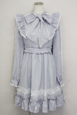 画像1: Amavel / Pretty Laceボウタイワンピース  サックス T-25-08-30-026-CA-OP-SA-ZT