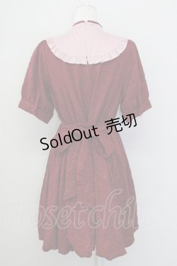 画像2: Amavel / Oriental Roseチャイナバルーンワンピース  ボルドー T-25-08-30-028-CA-OP-SA-ZI