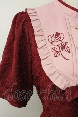 画像3: Amavel / Oriental Roseチャイナバルーンワンピース  ボルドー T-25-08-30-028-CA-OP-SA-ZT