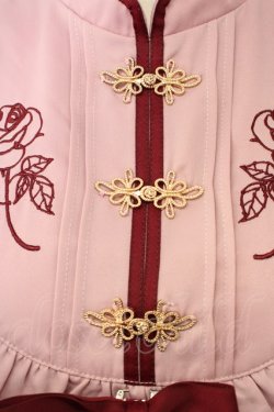 画像4: Amavel / Oriental Roseチャイナバルーンワンピース  ボルドー T-25-08-30-028-CA-OP-SA-ZT
