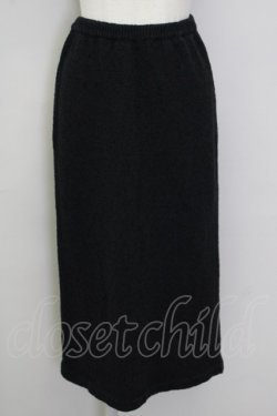 画像1: INGEBORG / ニットスカート  黒 T-25-08-30-031-LO-SK-SA-ZT