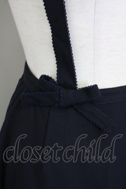 画像4: INGEBORG / サイドリボンサス付きスカート  ネイビー T-25-08-30-032-LO-SK-SA-ZT