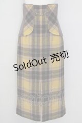 Lily Brown / ビット付き合皮切り替えタイトスカート  ブラウン T-25-08-30-035-EL-SK-SA-ZI