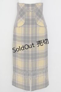 Lily Brown / ビット付き合皮切り替えタイトスカート  ブラウン T-25-08-30-035-EL-SK-SA-ZI