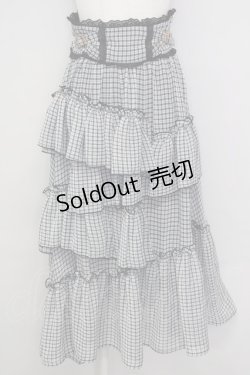画像1: Rojita / ランダムフレアロングスカート  黒Ｘ白 T-25-08-30-037-LO-SK-SA-ZI